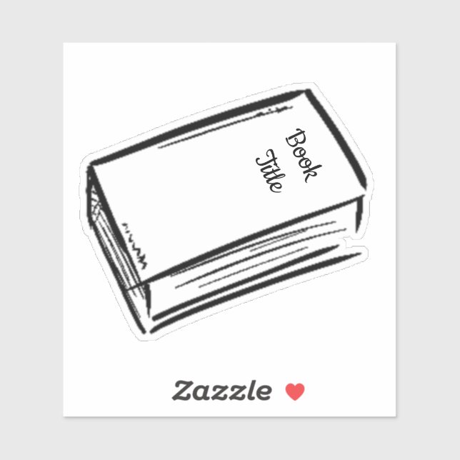 Pegatina Libro de títulos de personalizado (Hoja)