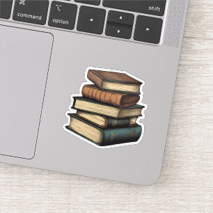 Pegatina Libros Antiguos Impermeables 