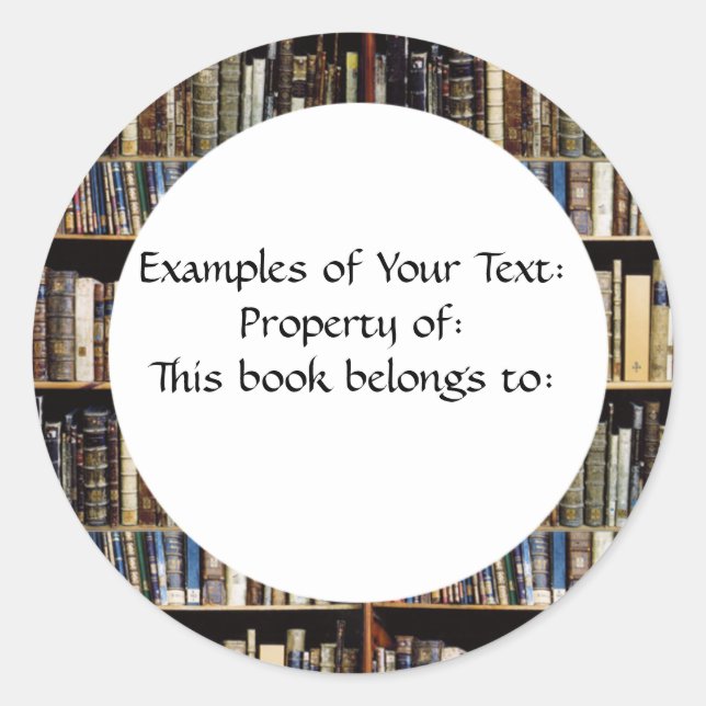 Pegatina Libros de biblioteca (Anverso)