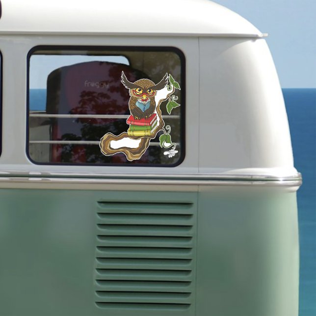 Pegatina Libros De Búho Cute (Subido por el creador)