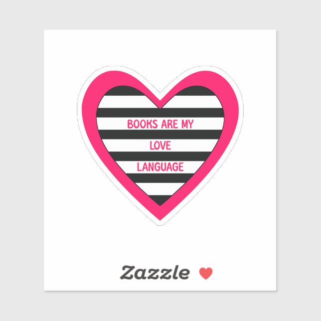 Pegatina Libros de lenguaje de amor (Hoja)