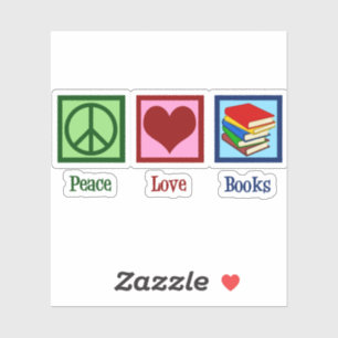 Pegatina Libros del amor de la paz