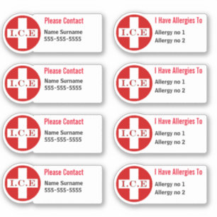 Pegatina Libros escolares de niños que advierten alergias 