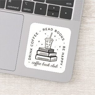 Pegatina Libros y libros para los amantes del café