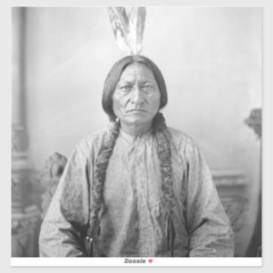 Pegatina Líder lakota sacudiendo a indígenas norteamericano