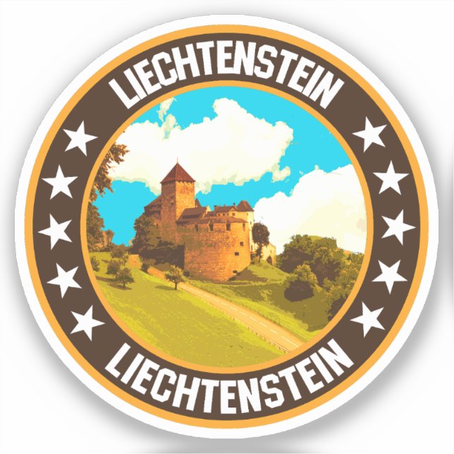 Pegatina Liechtenstein (Anverso)