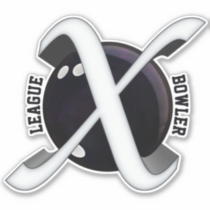 Pegatina Liga Bowler, bolera con gráficos X, vinilo