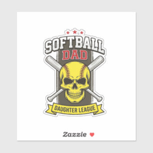 Pegatina Liga de softball padre hija Diseño vectorial vinta
