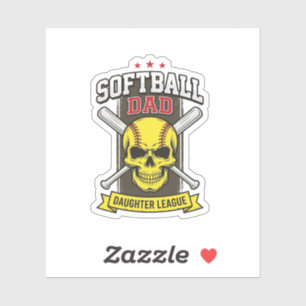 Pegatina Liga de softball padre hija Diseño vectorial vinta
