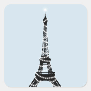Pegatina ligero de la torre Eiffel del centelleo -