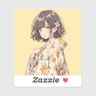 Pegatina Light yellow | 東京娘 GenerartiveAI シール