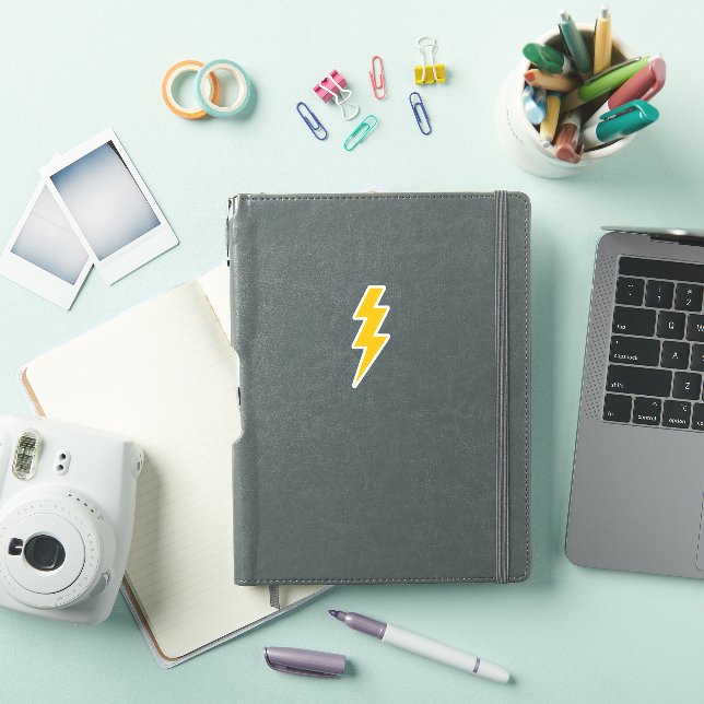 Pegatina Lightning Bolt Yellow (Funda para iPad)