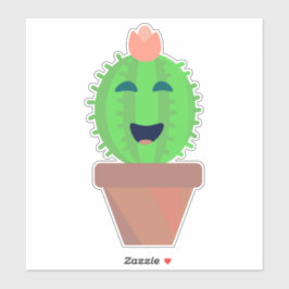 Pegatina Lil Cactus Arte de Cactus de Dibujos Animados Lind