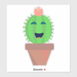 Pegatina Lil Cactus Arte de Cactus de Dibujos Animados Lind