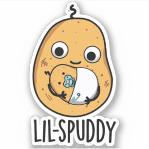 Pegatina Lil Spuddy Funny Potato Pun