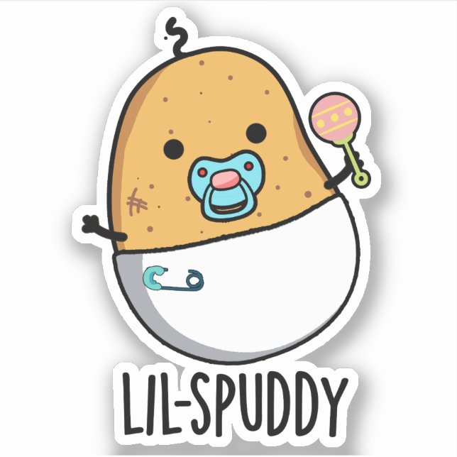 Pegatina Lil-spuddy Funny Potato Pun (Anverso)