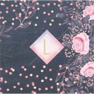 Pegatina Lilibet Monograma Navy Rosegold Regalos Princesas 
