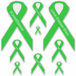Pegatina [Lime Green] Lyme, MD, Linfoma Awareness Ribbon