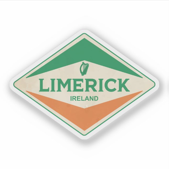 Pegatina Limerick Ireland Vintage (Anverso)