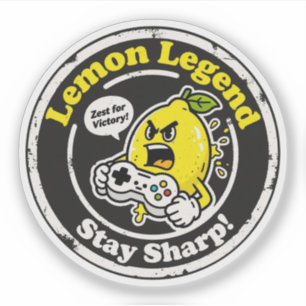 Pegatina "Limón Leyenda" Comida de Juegos Juego de Palabras