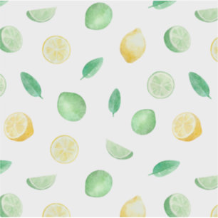 Pegatina Limonada limón y lima patrón acuarela