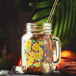 Pegatina Limones acuarelas - amarillo y verde