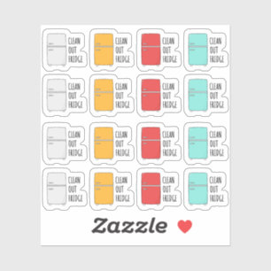 Pegatina Limpiar el planificador del refrigerador del refri