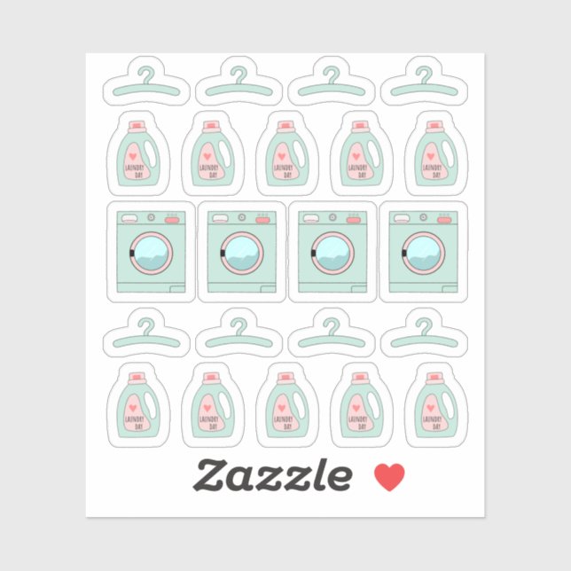 Pegatina Limpieza de detergentes y planificación de tareas (Hoja)