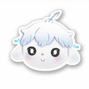 Pegatina linda de Riri Cry 