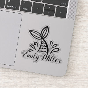 Pegatina lindo del chica de la sirena