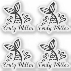 Pegatina lindo del chica de la sirena