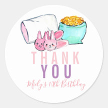 Pegatina lindo del cumpleaños de la fiesta de