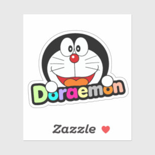 Pegatina Lindo Doraemon Anime Negro Kawaii
