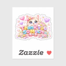 Lindo Kawaii Gracias un Montón Nombre de Gato Rosa