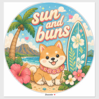 Pegatina lindo kawaii hawai 