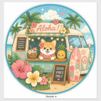 Pegatina lindo kawaii hawai 
