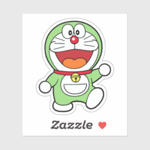 Pegatina Lindo Mini Doraemon Anime Verde