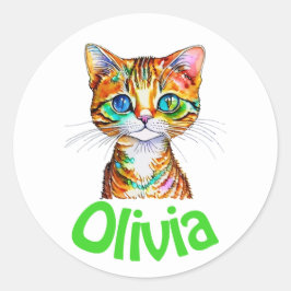 Pegatina lindo personalizado/sello clásico de la r