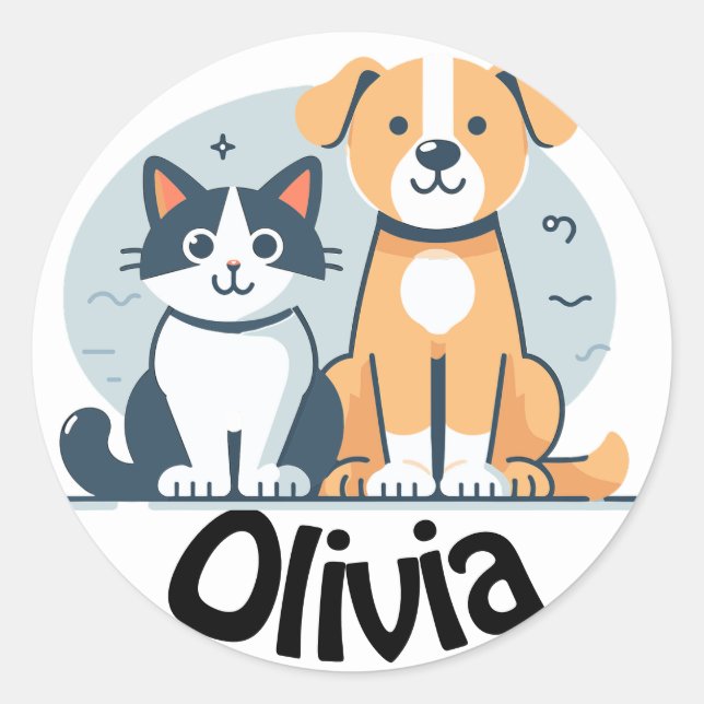 Pegatina lindo personalizado/sello clásico de la r (Anverso)