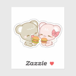 Pegatina lindos cachorros de azúcar