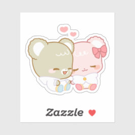 Pegatina lindos cachorros de azúcar