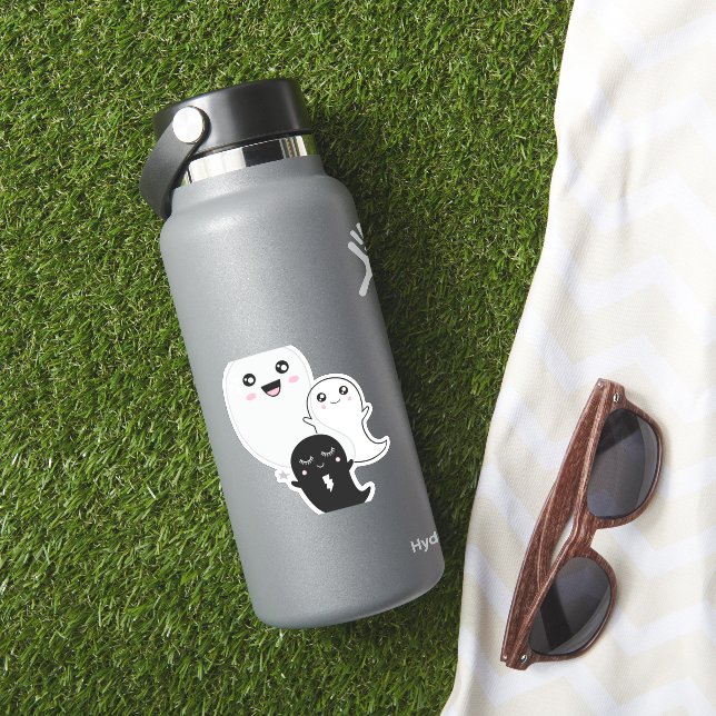 Pegatina lindos fantasmas halloween kawaii (HydroFlask Insitu)