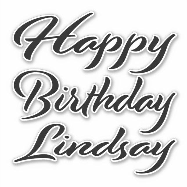 Pegatina Lindsay Name Vorname black Sticker Geburtstag (Anverso)