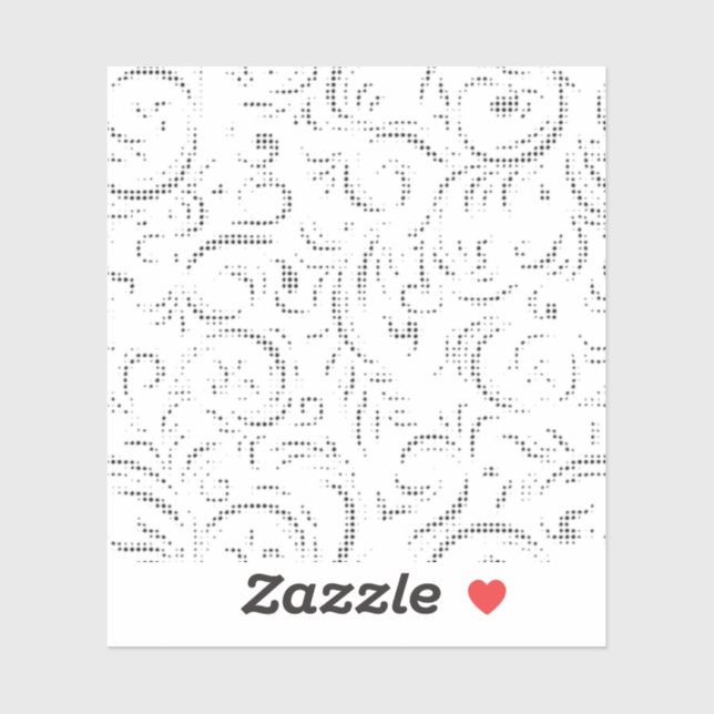 Pegatina Line art, Kangaroo, Ghost Custom-Cut Vinyl Sticker (Hoja)