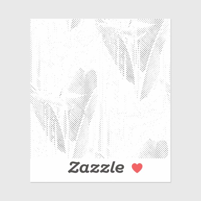 Pegatina Line art, Seashell, Harp Custom-Cut Vinyl Sticker (Hoja)