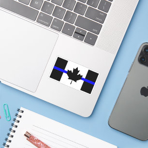 Pegatina Línea azul delgada - versión de Canadá