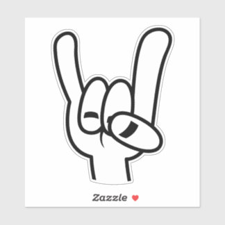 Pegatina Línea negra de los cuernos del demonio Metalizado 