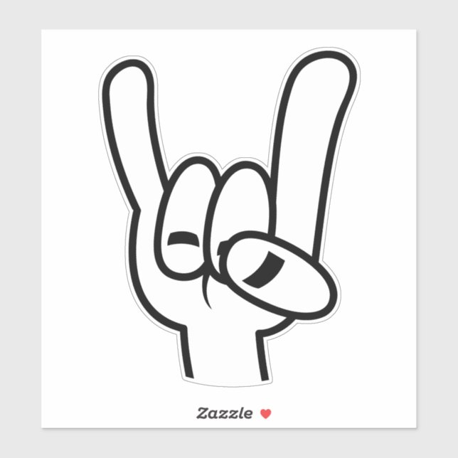 Pegatina Línea negra de los cuernos del demonio Metalizado  (Hoja)