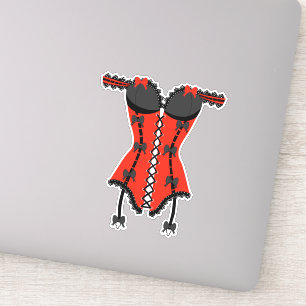 Pegatina Lingerie roja y negra