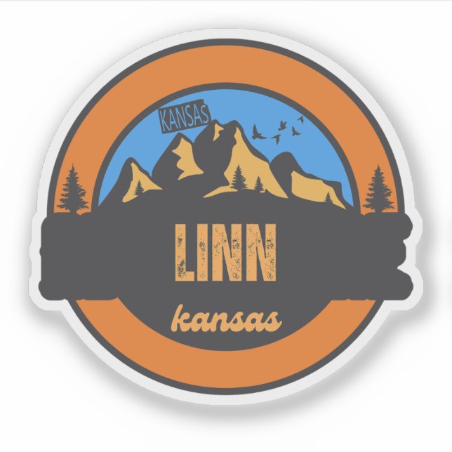 Pegatina Linn, Kansas (Anverso)